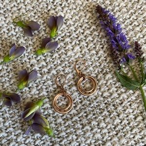 Rose gold earrings